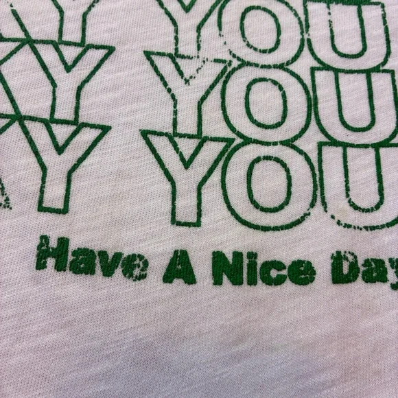Lucky Brand White Tee with Green 'Lucky You' Chest Graphic - Picture 9 of 16
